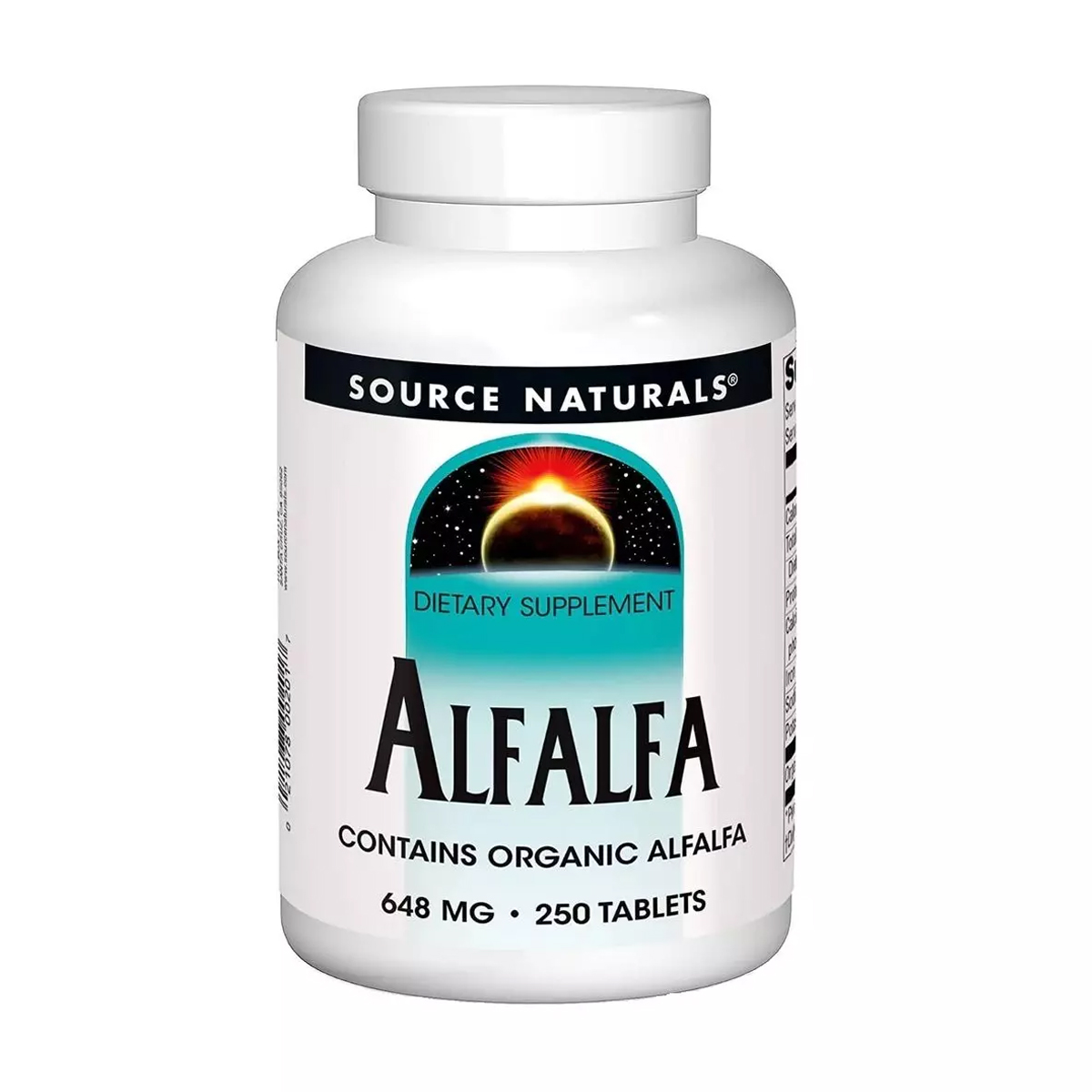 Люцерна Source Naturals Alfalfa 648 мг, 250 таблеток